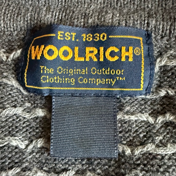 Woolrich vintage zip knit sweater vest snowflake grandpa size small - Picture 7 of 9